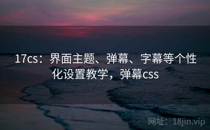 17cs：界面主题、弹幕、字幕等个性化设置教学，弹幕css
