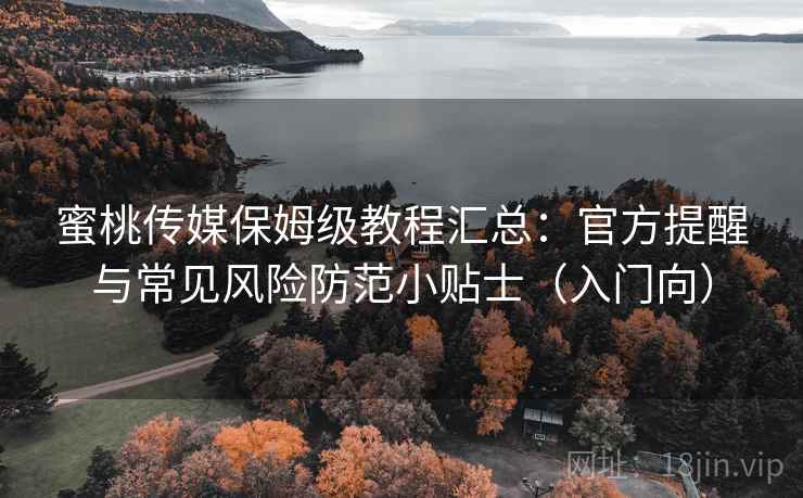 蜜桃传媒保姆级教程汇总:官方提醒与常见风险防范小贴士(入门向) 蜜桃传媒保姆级教程汇总:官方提醒与常见风险防范小贴士(入门向)
