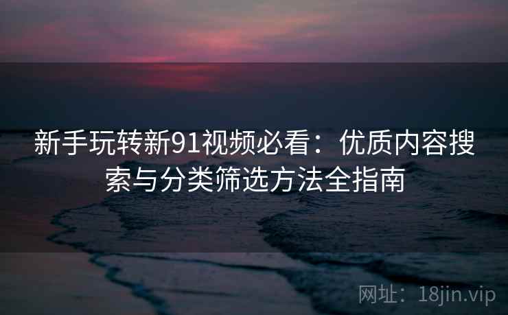 新手玩转新91视频必看:优质内容搜索与分类筛选方法全指南 新手玩转新91视频必看:优质内容搜索与分类筛选方法全指南